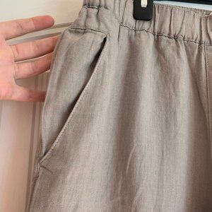 Brown Linen Lounge Pants